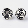 Alloy Rhinestone Rondelle Large Hole European Beads X-MPDL-R036-80A-1