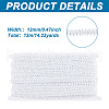 13M Polyester Centipede Lace Ribbons SRIB-WH0011-223B-2