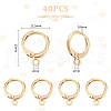 Unicraftale 40Pcs Brass Huggie Hoop Earring Findings KK-UN0002-42-3