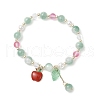 Synthetic Moonstone & Glass Round Beaded Stretch Bracelets BJEW-JB11858-03-2