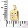 304 Stainless Steel Twelve Constellations Pendants STAS-S152-02G-L-3