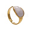 Oval 304 Stainless Steel Enamel Cuff Rings FS-WGAC0F3-02-3