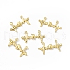 Rack Plating Brass Connector Charms KK-B065-25G-4