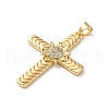 Brass Micro Pave Cubic Zirconia Pendants KK-A212-08B-G-2