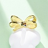 304 Stainless Steel with Rhinestone Adjustable Cuff Rings RJEW-Q020-18G-4