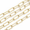 3.28 Feet PVD Vacuum Plating 304 Stainless Steel Paperclip Chains X-CHS-N001-02G-1