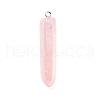 Electroplated Natural Quartz Pendants G-P315-B01-08P-1