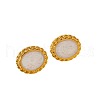 Minimalist Oval Stainless Steel Stud Earrings XI8505-2-2