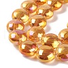 Transparent Electroplate Glass Bead Strands EGLA-P049-01A-4