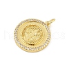 Brass Micro Pave Cubic Zirconia Pendants KK-P300-06G-2