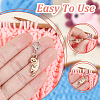 12Pcs 12 Style Cat & Sheep Wood Pendant Stitch Markers HJEW-AB00655-5