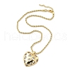 Heart Brass Micro Pave Clear Cubic Zirconia Pendant Necklaces for Women NJEW-S385-04A-G-3