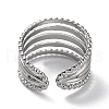 Non-Tarnish 304 Stainless Steel Open Cuff Ring Jewelry for Woman RJEW-B047-02P-3