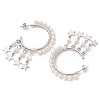 Star Shell Pearl Dangle Stud Earrings EJEW-JE06186-02-4