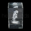 3D Laser Engraving Animal Glass Figurine DJEW-R013-01F-4