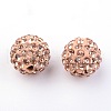 Grade A Rhinestone Pave Disco Ball Beads RB-Q101-8-2