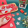 SUNNYCLUE 80Pcs 8 Styles Christmas Theme Wood Pendants WOOD-SC0001-81-3