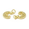 Brass Micro Pave Cubic Zirconia Charms KK-E068-VB111-3