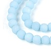 Frosted Opaque Glass Beads Strands GLAA-T032-P4mm-MBB10-3