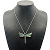 Vintage Alloy & Resin Dragonfly Pendant Necklaces QO5261-2-1