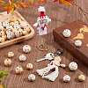   60Pcs 4 Styles Wood European Beads WOOD-PH0002-91-5