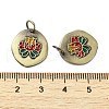 Tibetan Style Rack Plating Brass Enamel Pendant KK-Q805-31AB-3