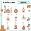 Flower/Ice Lolly/Bowknot Resin Pendant Locking Stitch Markers HJEW-AB00658-2