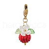 Berry Glass Seed Beads Pendant Decorations HJEW-MZ00250-4