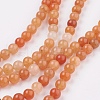 Natural Red Aventurine Beads Strands X-GSR023-1