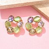 Flower 304 Stainless Steel Stud Earrings EJEW-C142-09G-4