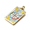 Tarot 304 Stainless Steel Enamel Pendants STAS-M119-07I-G-3