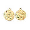 PVD Vacuum Plating 201 Stainless Steel with Rhinestone Pendants STAS-J401-VC808-2