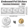Custom Round Silver Foil Embossed Picture Stickers DIY-WH0503-011-2