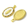 Real 18K Gold Plated Brass Micro Pave Cubic Zirconia Pendants KK-H472-11G-01-2