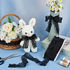 FINGERINSPIRE 10M Polycotton Pleated Elastic Lace Ribbon OCOR-FG0002-62A-01-5