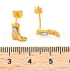 Brass Micro Pave Cubic Zirconia Stud Earrings For Women EJEW-B111-01G-01-5