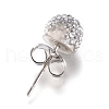 Rhinestone Ball Stud Earrings EJEW-F063-B01-4