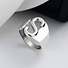 Letter S 925 Sterling Silver Cuff Rings for Women FS-WG3D730-01-1
