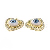 Rack Plating Alloy Rhinestone Pandants PALLOY-O109-01LG-3