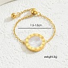 Elegant Stainless Steel Adjustable Round with Roman Numerals Ring for Women NI2923-1-1