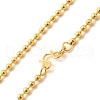 1.5mm Rack Plating Brass Ball Chain Necklaces for Women Men MAK-L044-63G-2