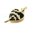 Brass Micro Pave Cubic Zirconia Pendants KK-S523-15G-3