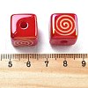 Christmas Theme UV Plating Acrylic Beads OACR-M022-08E-3