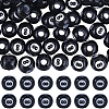 SUNNYCLUE 100Pcs 8 Ball Spray Painted Acrylic Beads SACR-SC0001-33-1