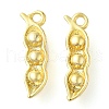 Bean Pod Rack Plating Brass Pendants Charms KK-S396-20-1