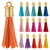   15Pcs 15 Colors Imitation Leather Big Tassel Pendants FIND-PH0008-26-1