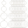 SOFPLATE 160Pcs 4 Style Brass Wine Glass Charm Rings KK-SP0001-33P-1