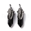 Natural Obsidian Pendants G-E059-04AS-01-2