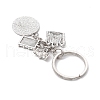 Tibetan Style Alloy Keychains KEYC-JKC01250-04-4