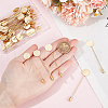 SUNNYCLUE 60Pcs Brass Lapel Pins with Round Pad Tray KK-SC0005-02-3